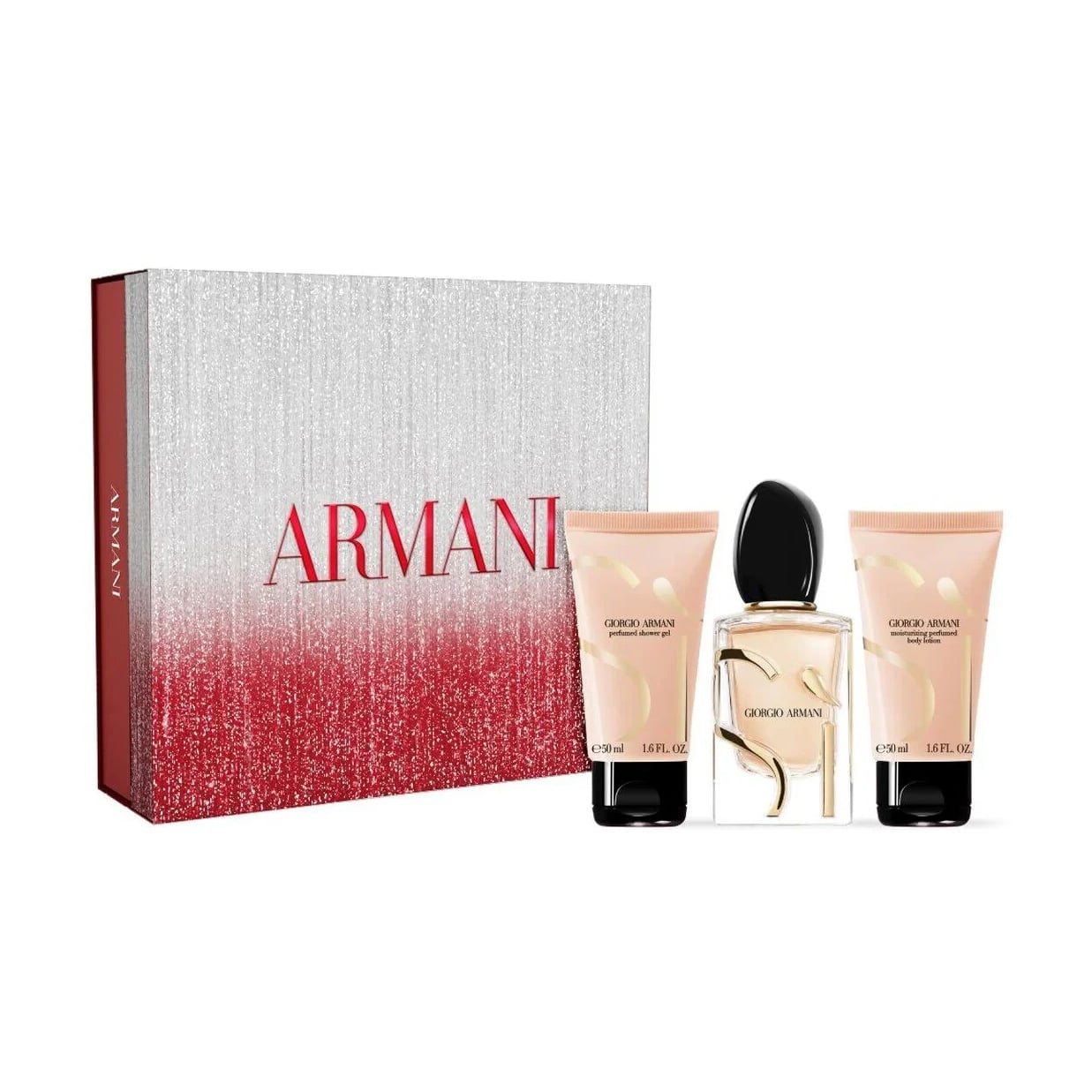 Парфумований набір жіночий Giorgio Armani Si Set (парфумована вода, 50 мл + гель для душу, 50 мл + лосьйон для тіла, 50 мл)